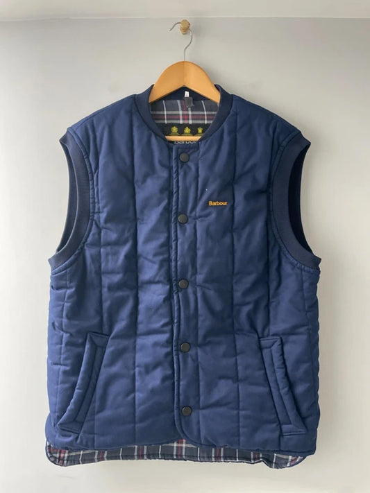 Men’s Barbour Padded Trekker Quilted Gilet in Navy Blue - Small - 2911