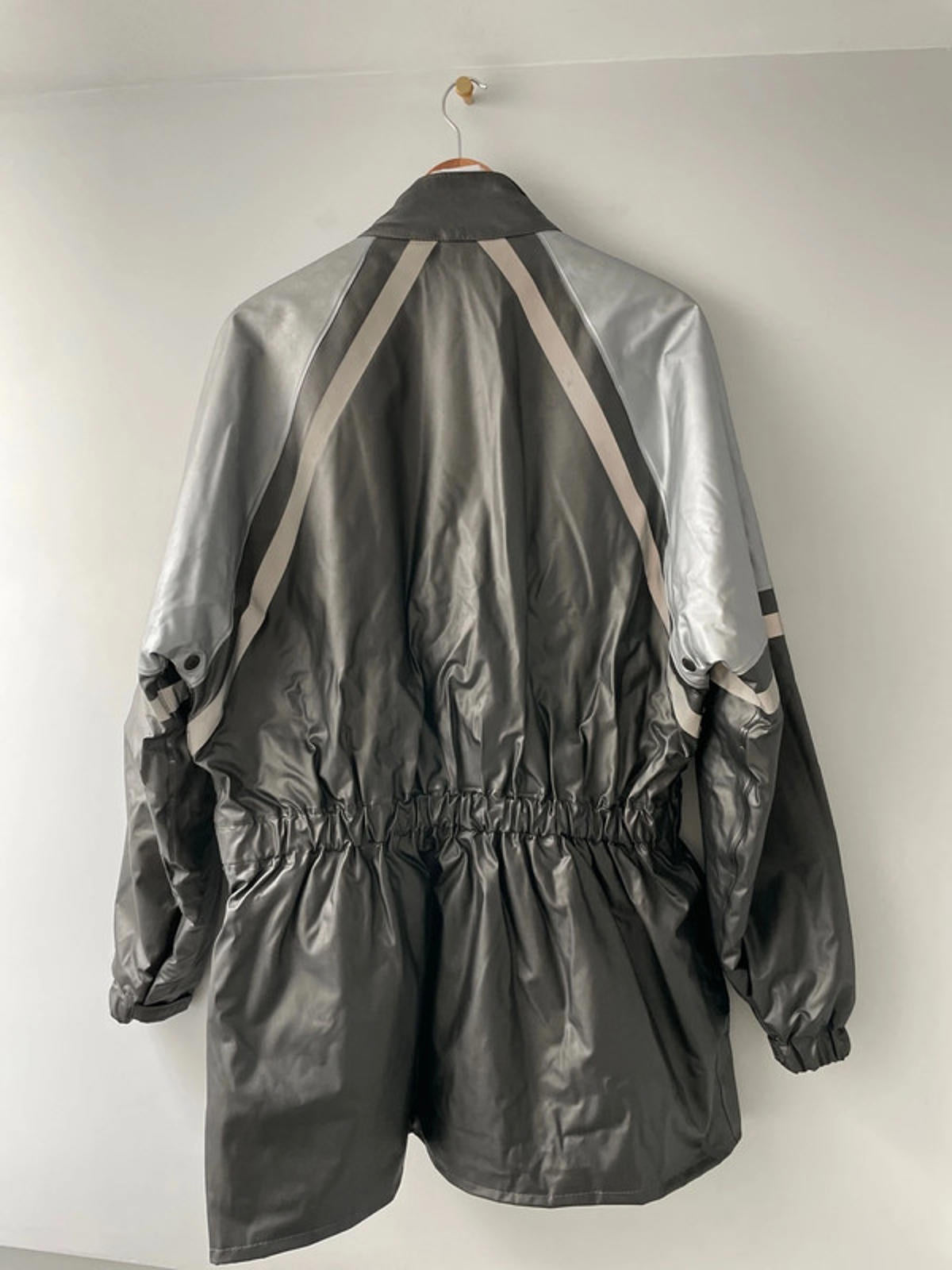 Men’s Belstaff Vintage Rare Stormshield Waterproof Motorcycle Jacket in Grey - Large - 2273