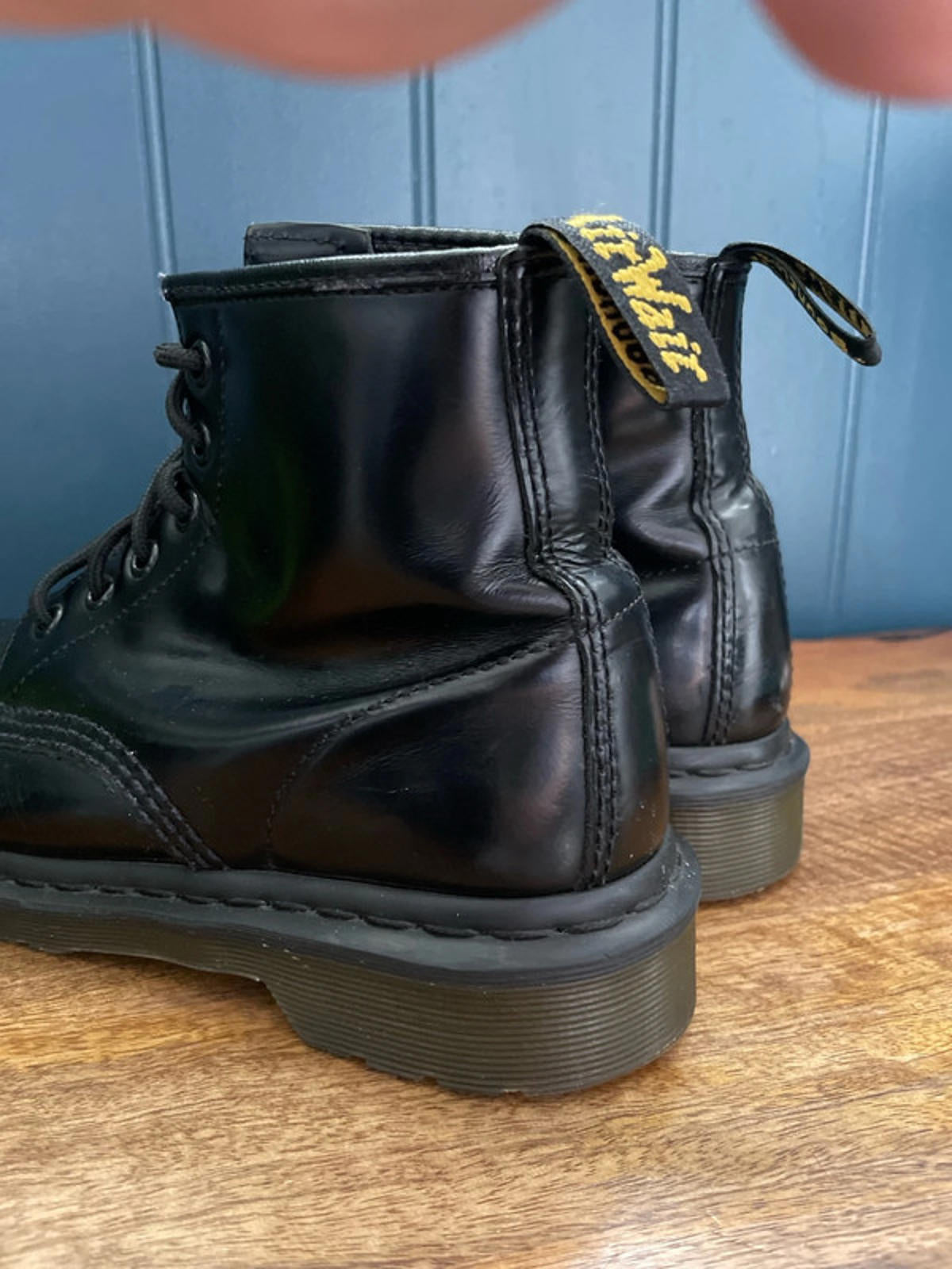 Women’s Dr Martens 101 Premium Leather Lace Up Boots In Black - UK4 - 2160