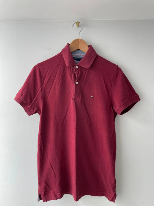 Men’s Tommy Hilfiger Slim Fit Red Polo Top - Small - 1594