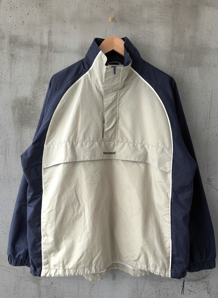 Men’s Kickers Vintage Oversized Nylon Windbreaker Jacket In Navy - Large - 3767