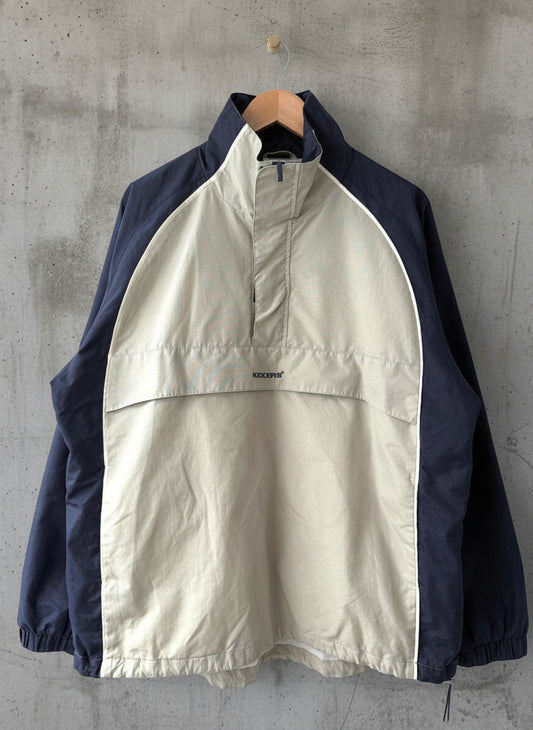 Men’s Kickers Vintage Oversized Nylon Windbreaker Jacket In Navy - Large - 3767