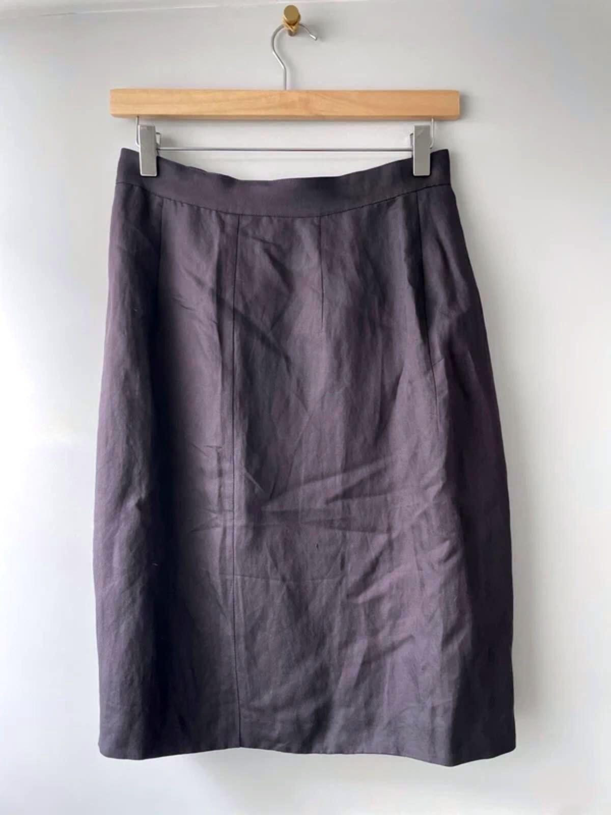 Women’s Max Mara Designer Linen Tulip Skirt In Grey - W26/L22 - 3068