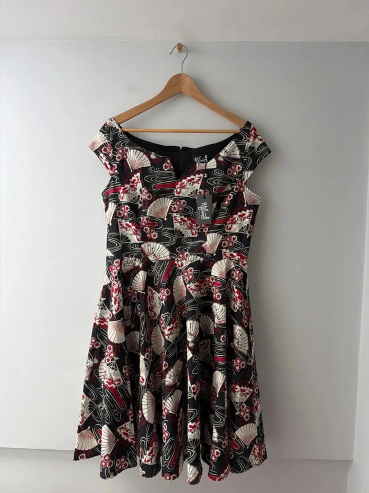Women’s Hell Bunny Shell Print Retro Style Dress - UK16 - 3379