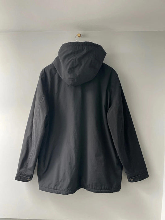 Men’s Levi’s Borg Lined Water Resistant Hooded Parka Jacket In Black - Large - 2399