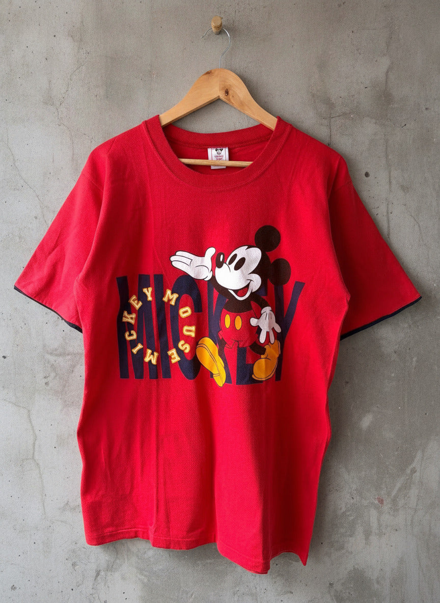 Unisex Vintage 90's Disney Mickey Mouse Made In U.S.A T-shirt - Large - 3758