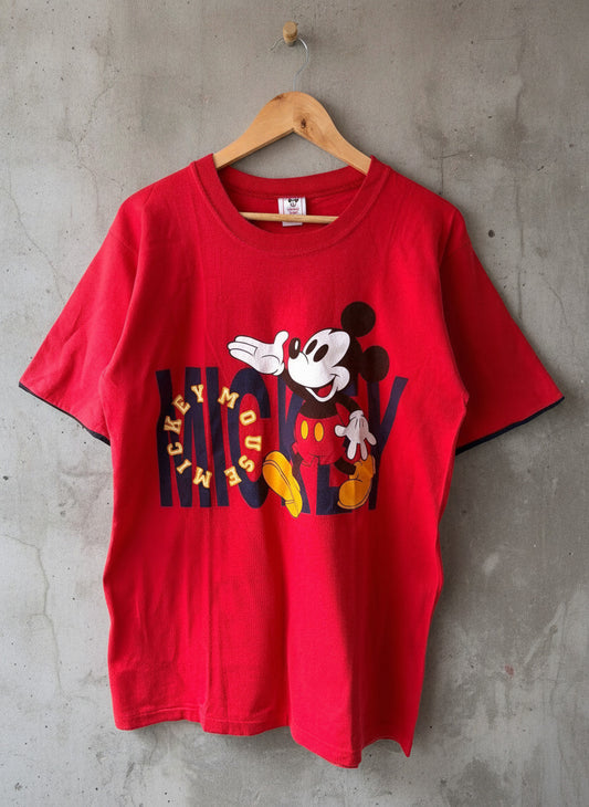 Unisex Vintage 90's Disney Mickey Mouse Made In U.S.A T-shirt - Large - 3758