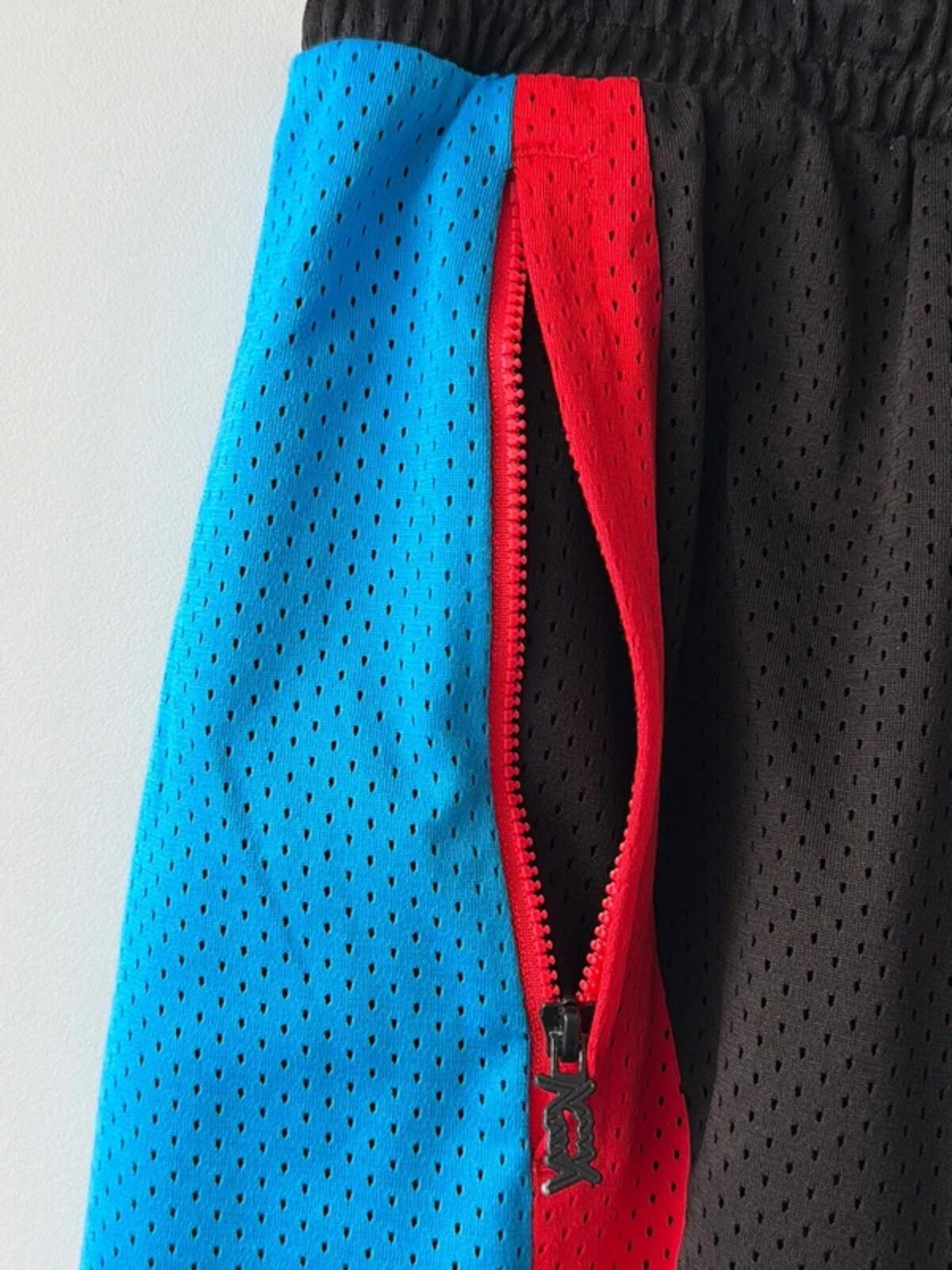 Men’s Puma slashing baggy oversized fit basketball shorts in black - w36 - 3405