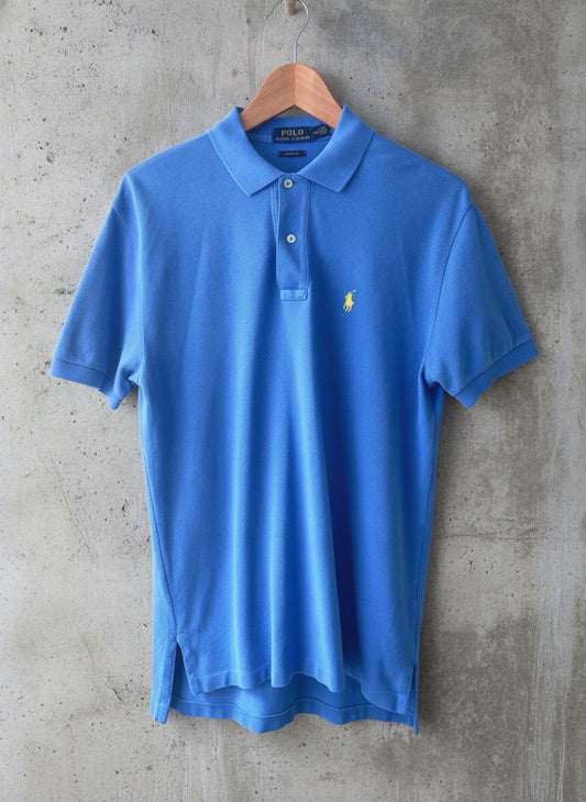 Men’s Ralph Lauren Premium Classic Fit Polo Top In Blue - Small - 1667