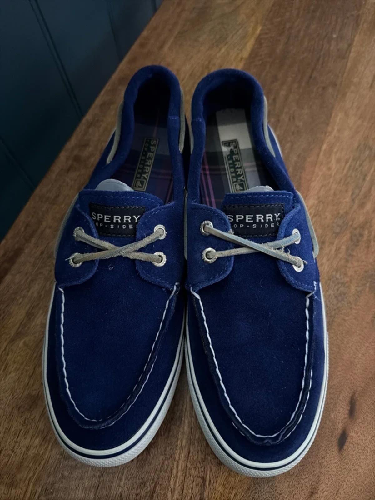 Women’s Sperry Premium Suede Classic Boat Deck Shoes In Navy - Uk8.5 - 3279