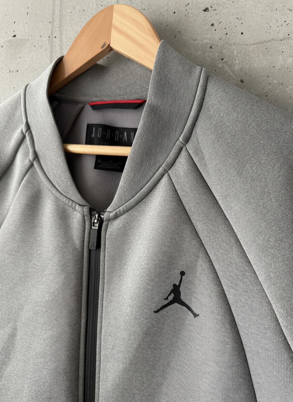 Mens Jordan Flight Tech Zip-Up Neoprene Bomber Jacket In Grey - XLarge - 3502