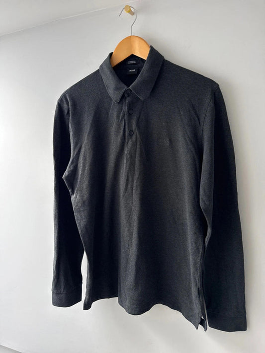 Men’s Hugo Boss Premium Pima Cotton Long Sleeve Polo Top - Medium - 0325