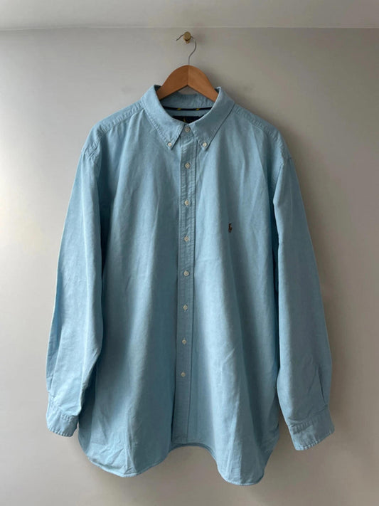Men’s Ralph Lauren Classic Fit Oxford Chambray Shirt In Blue - XXLarge - 2715