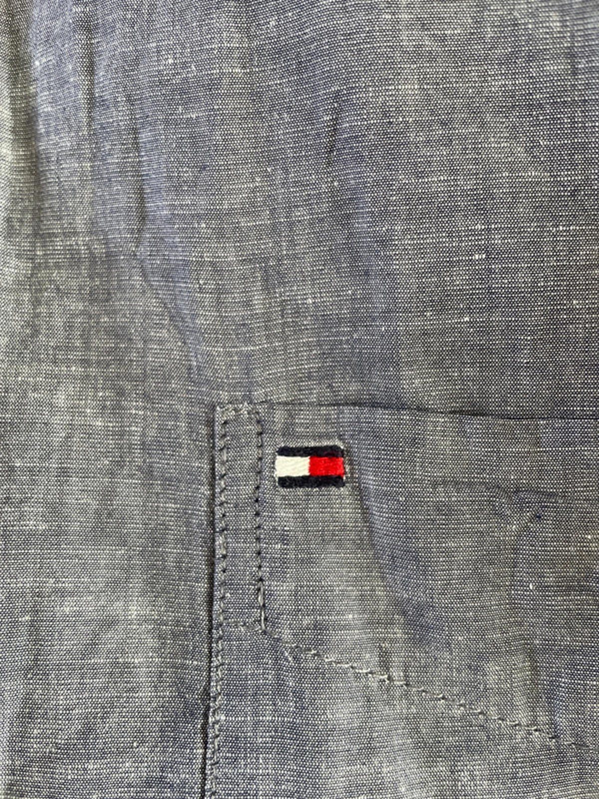 Men’s Tommy Hilfiger Premium Linen Long Sleeve Shirt In Blue - XLarge - 1551