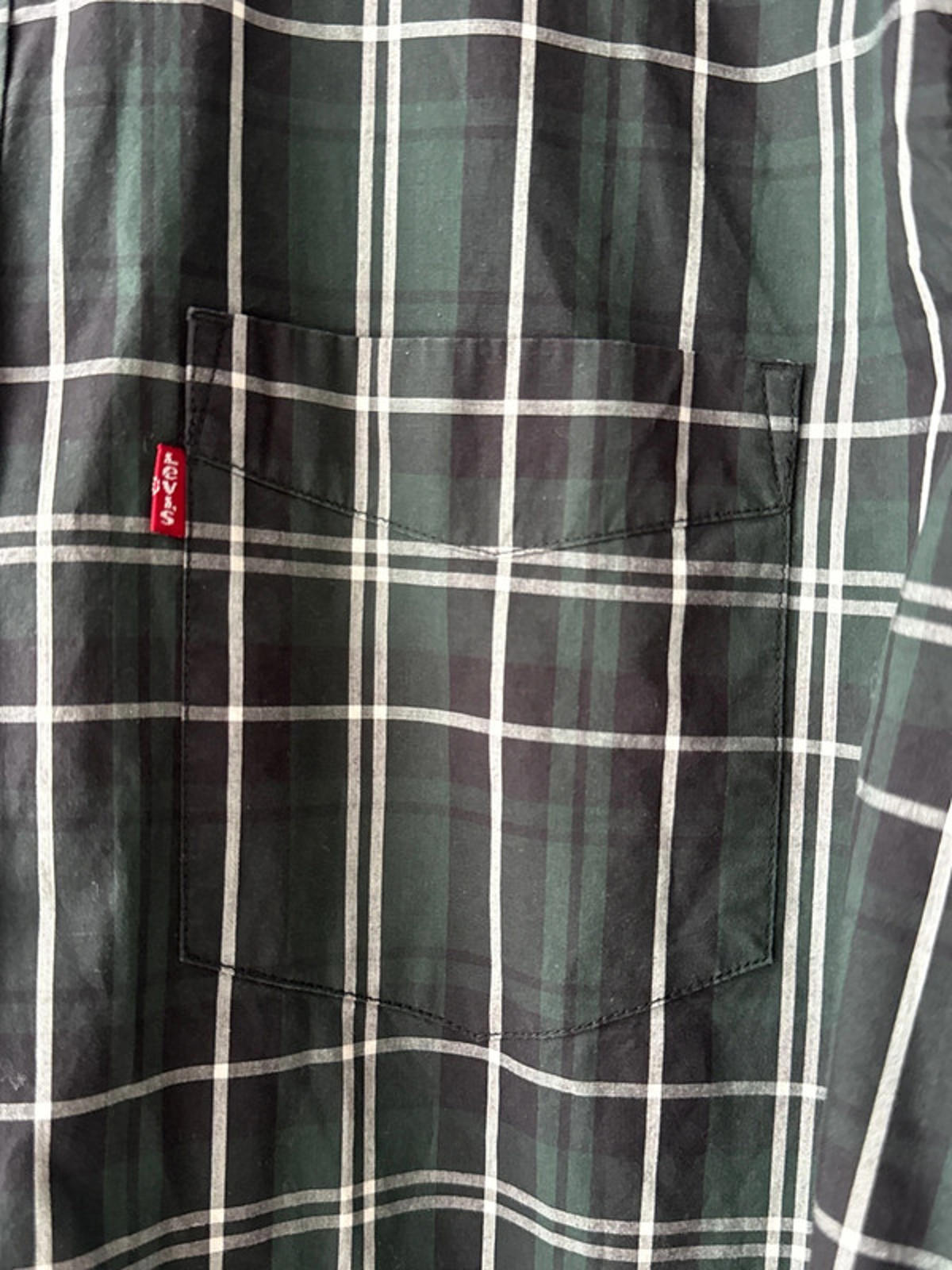 Men’s Levi’s Standard Fit Check Shirt In Green - XLarge - 1965