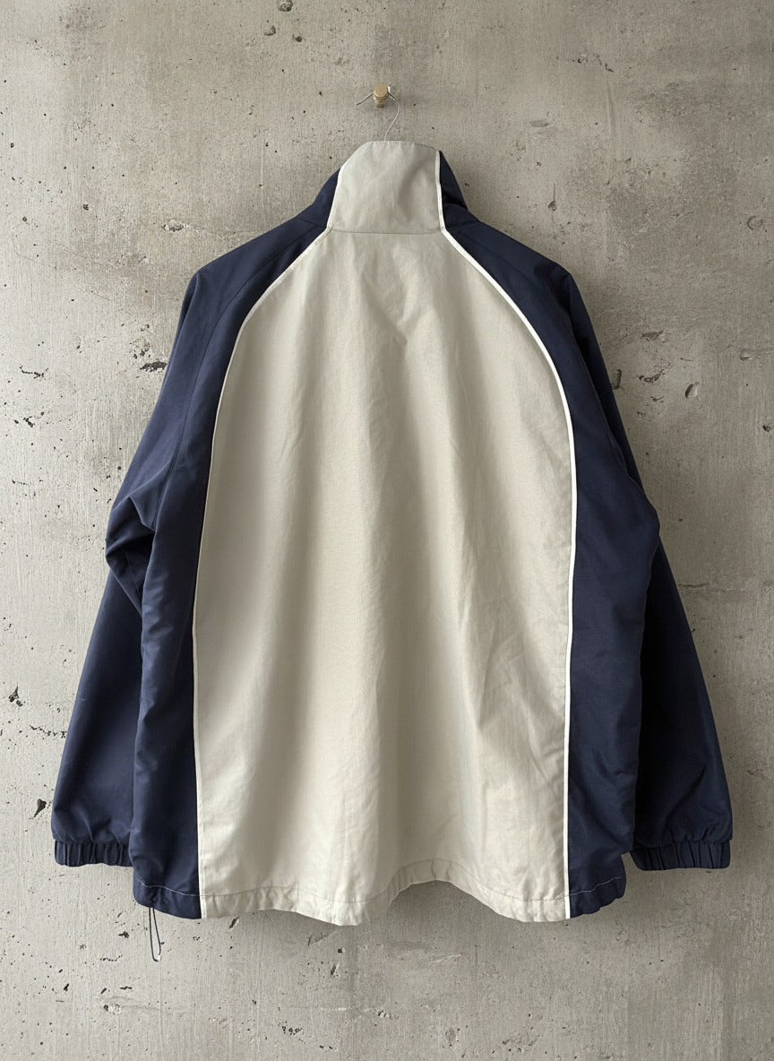 Men’s Kickers Vintage Oversized Nylon Windbreaker Jacket In Navy - Large - 3767