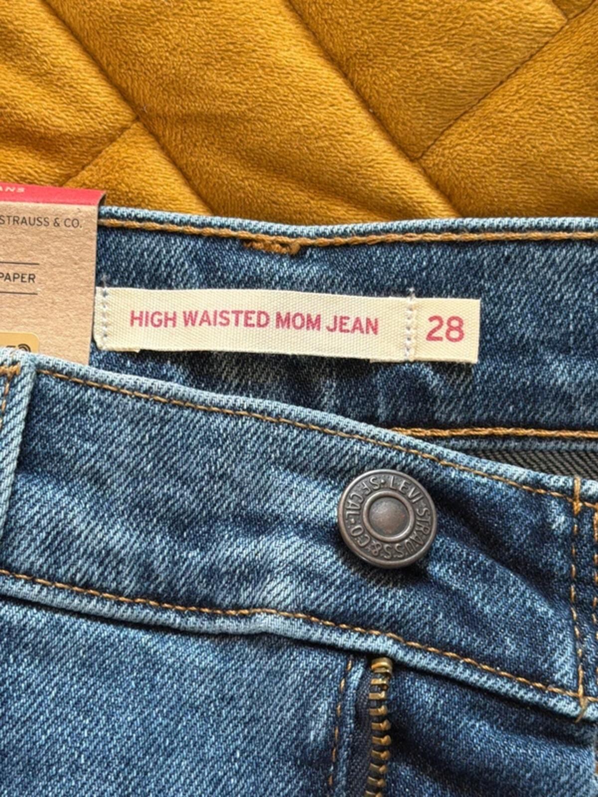 Women’s High Waisted Straight Leg Stretch Fit Mom Jeans - W28/L27 - 3434
