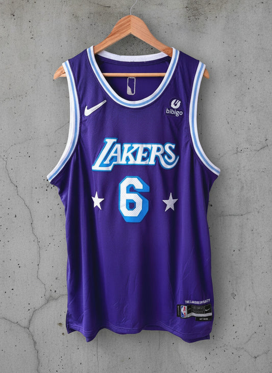 Men's LeBron James 6 LA Lakers Nike City Edition Swingman Jersey - XLarge - 3308