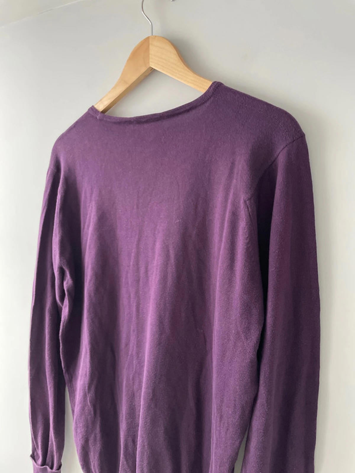 Men’s John Smedley Long Sleeve Crew Neck Jumper In Purple - Medium - 2516