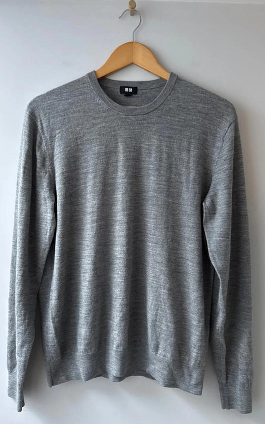 Men’s Uniqlo Premium Merino Wool Crew Neck Jumper - Large - 0716