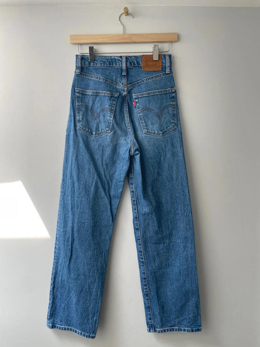 Women’s Levi’s Ribcage Straight Ankle Fit Blue Jeans - W25/L27 -1852