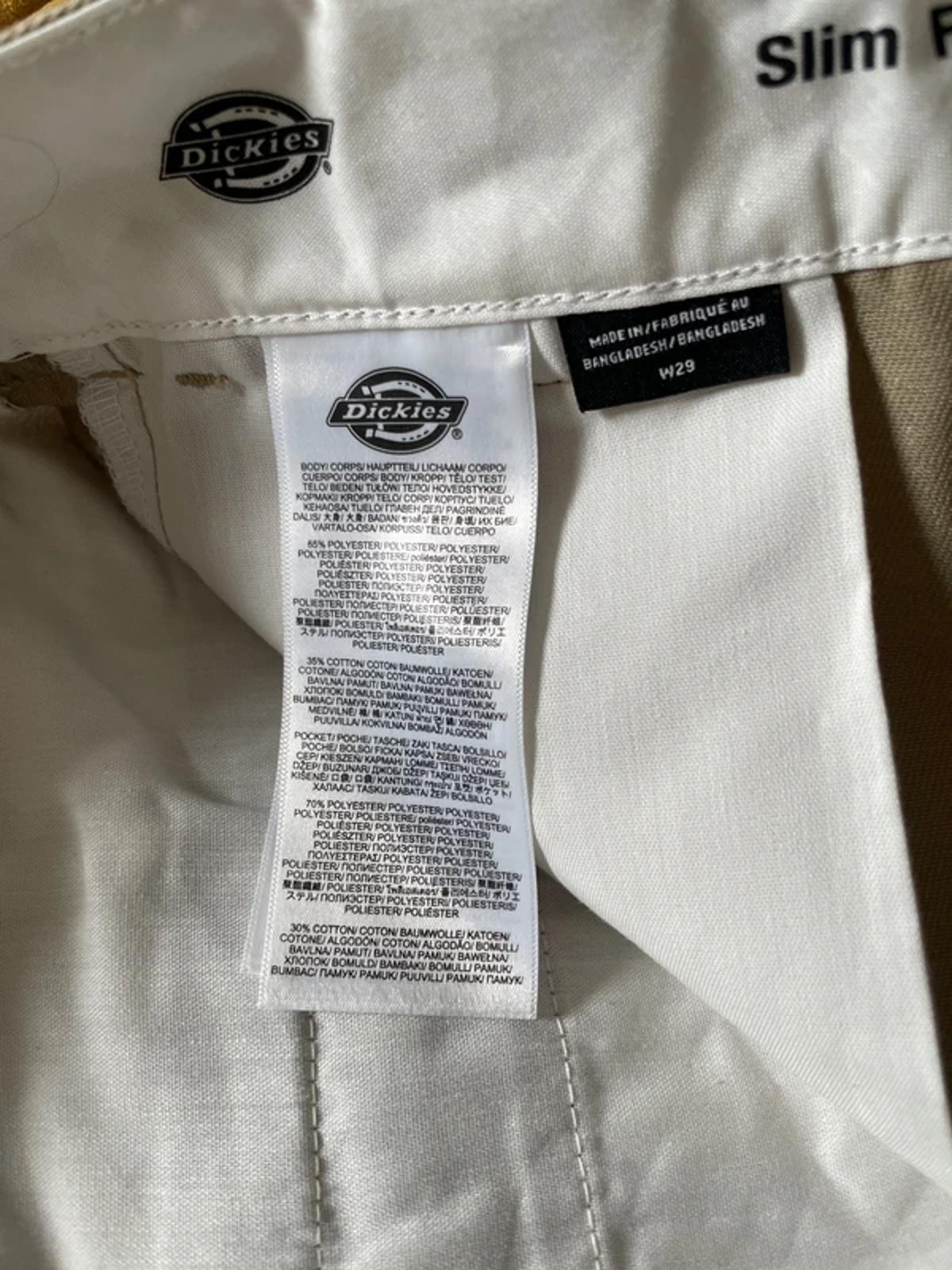 Women’s Dickies Slim Fit High Waist Shorts in Beige - W29/L11 - 2886