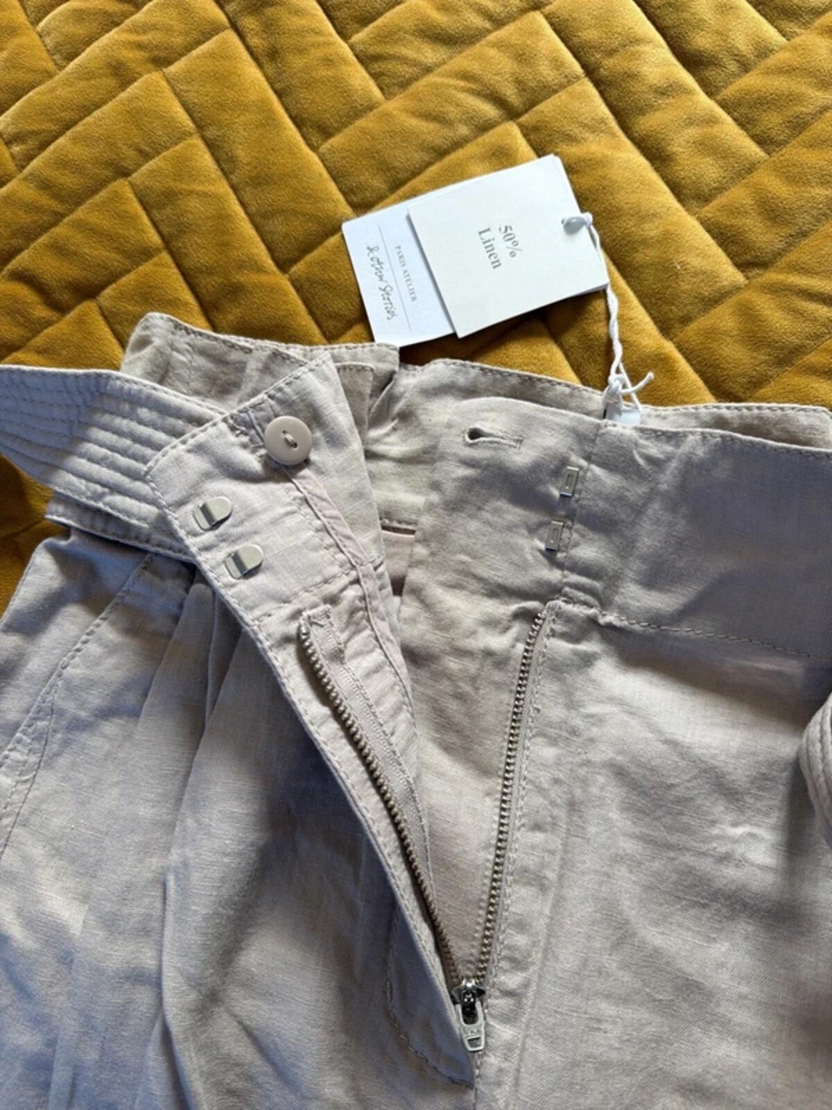 Women’s & Other Stories linen tie front paperbag style shorts - Uk6 - 3445