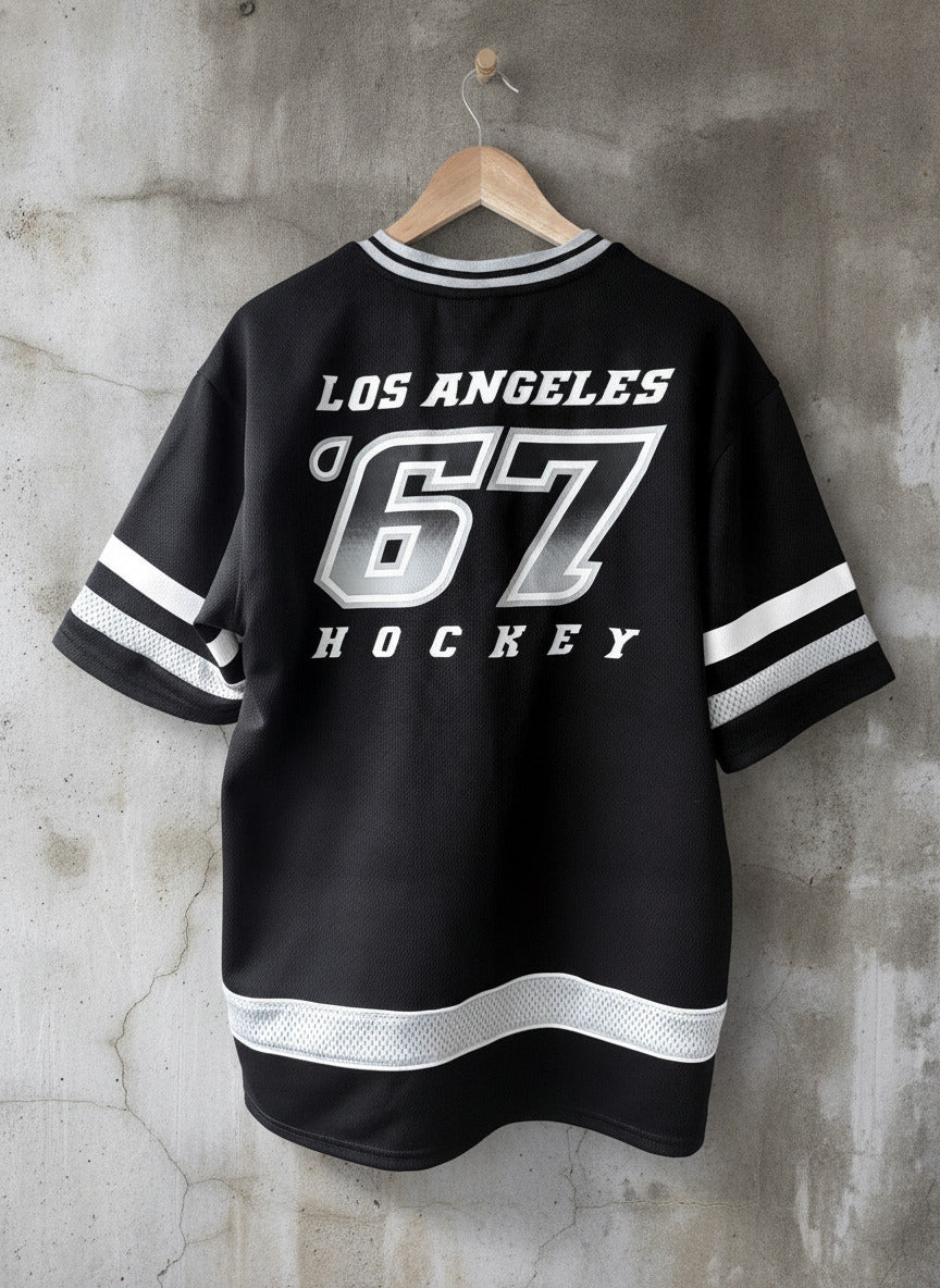 Unisex NHL Los Angeles Kings Ice Hockey Jersey Top in Black - Medium - 3773
