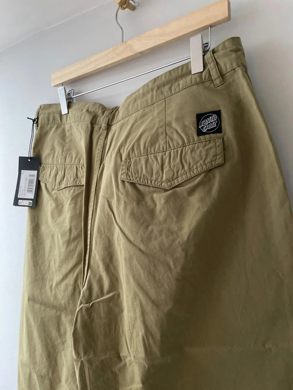 Men’s Santa Cruz Wide Leg Baggy Fit Flight Pants in Khaki - W32/L29 - 2763