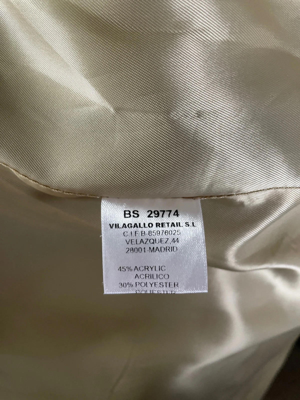 Women’s Vilagallo Premium Wool Checked Longline Overcoat Jacket - UK14 - 2452