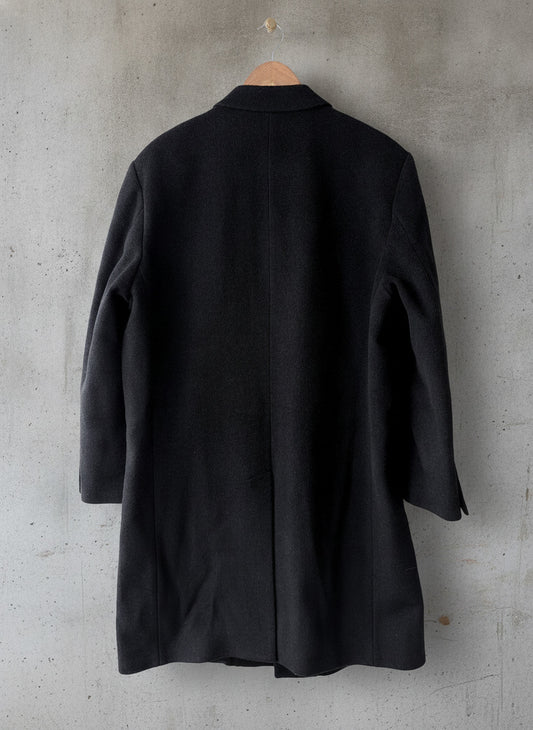 Men’s Douglas Wool & Cashmere Blend Overcoat In Black - Large - 3794