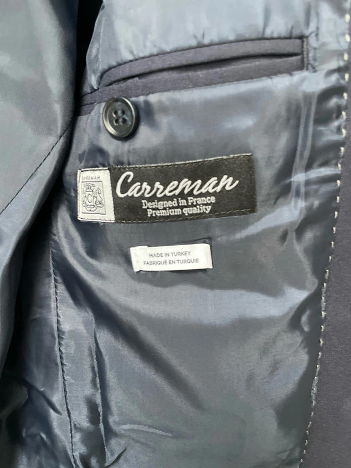 Men’s Selected Homme Double Button Blazer Jacket In Navy - 2283 - Medium