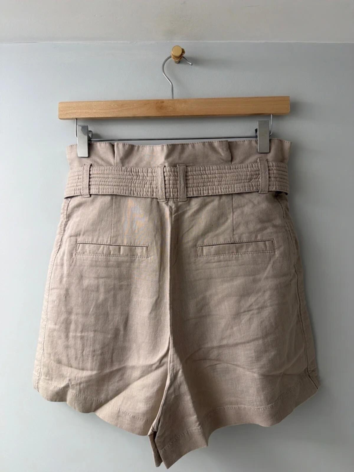 Women’s & Other Stories linen tie front paperbag style shorts - Uk6 - 3445