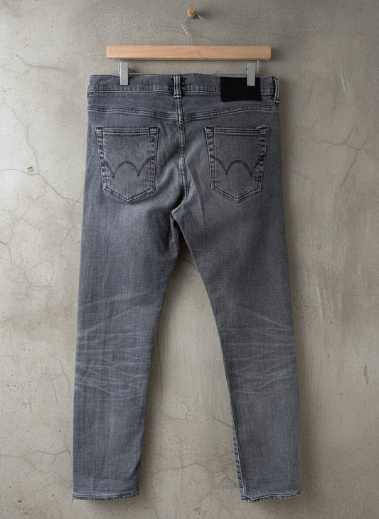 Men’s Edwin ED-80 Japanese Denim Tapered Fit Jeans In Grey - W31/L30 - 3763