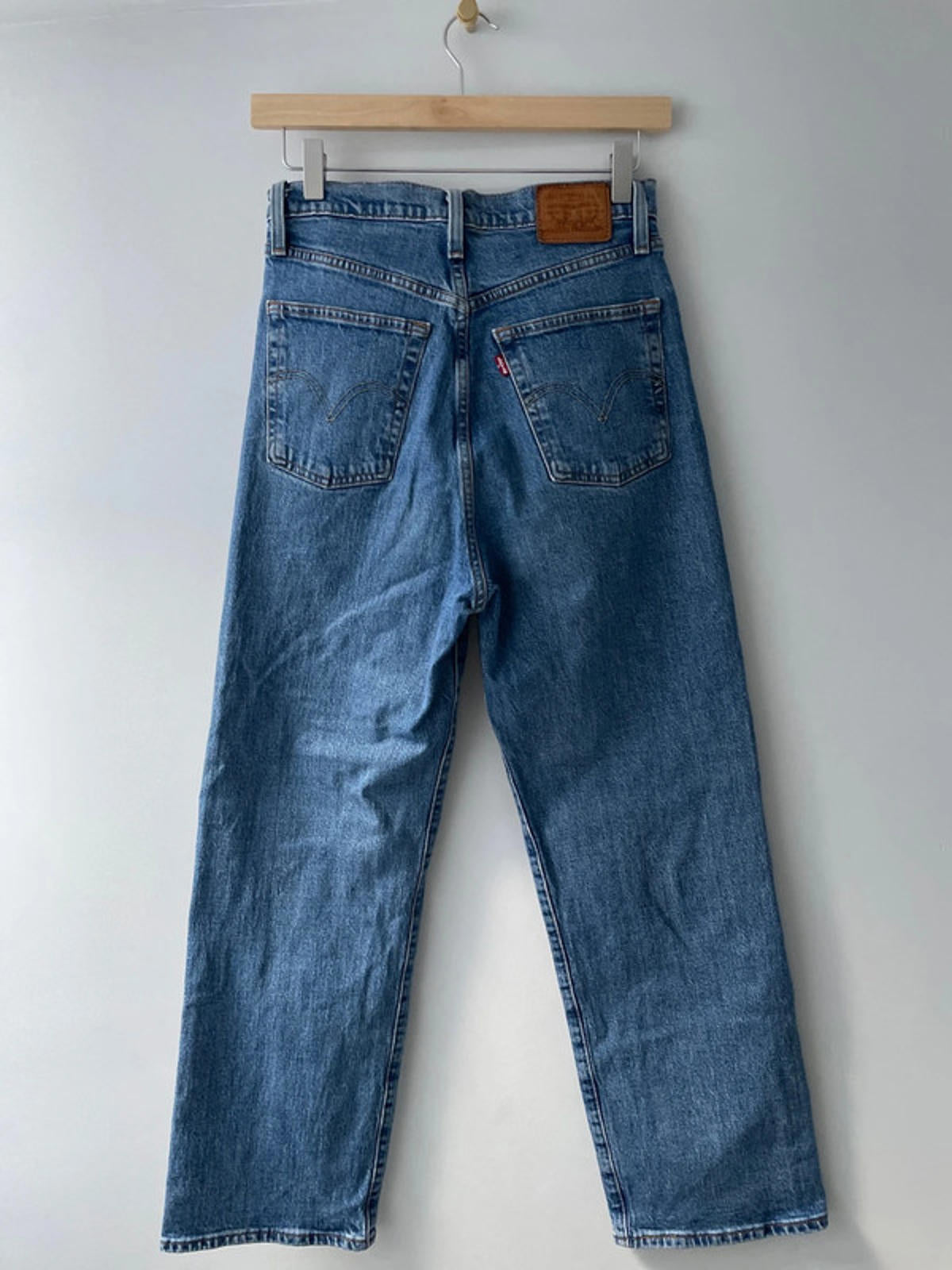 Women’s Levi’s High Waisted Ribcage Straight Fit Jeans In Navy - W28/L27 - 2518