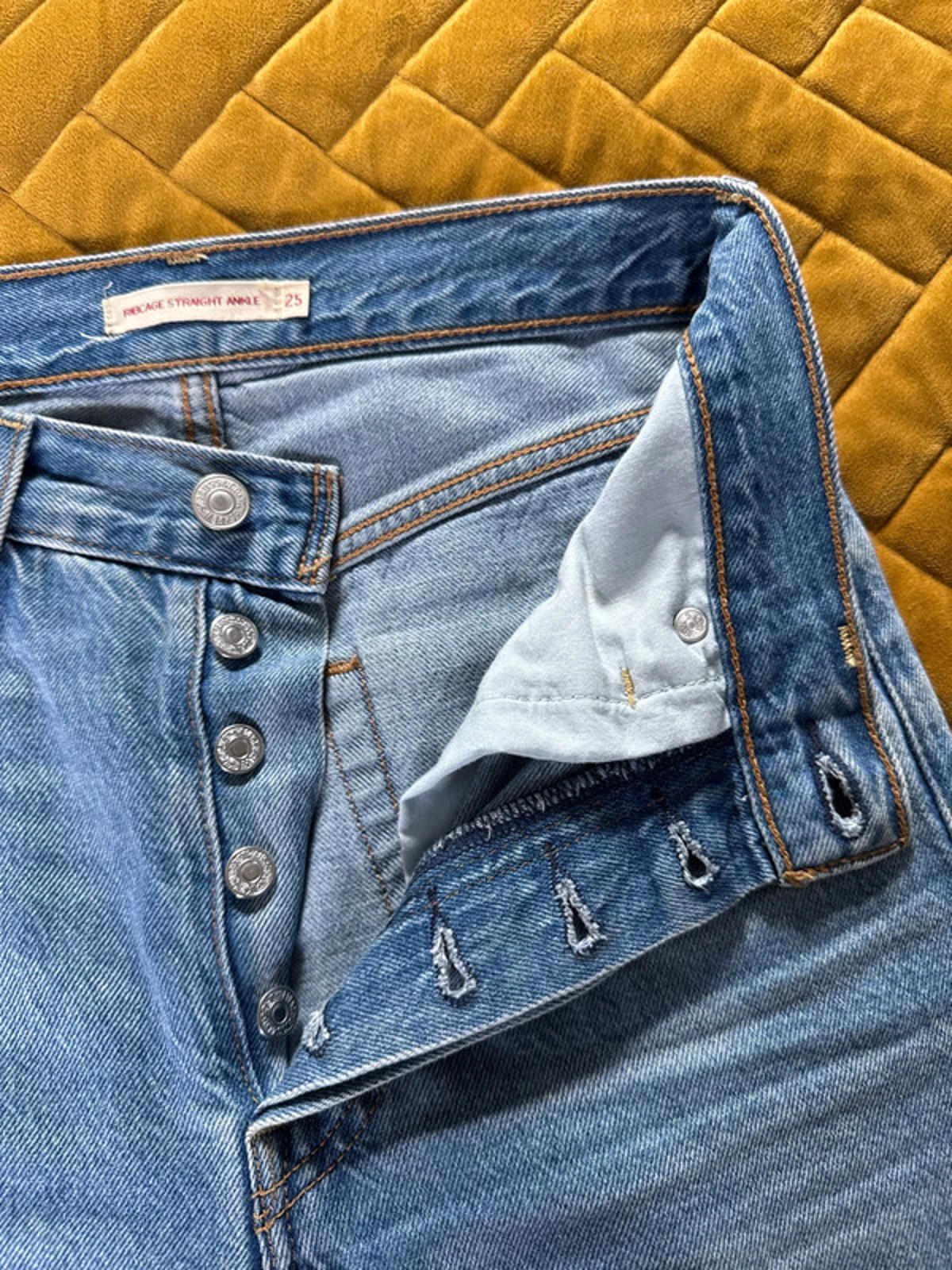 Womens Levi's Ribcage Straight Ankle Fit High Waisted Jeans - W25/L27 - 0531