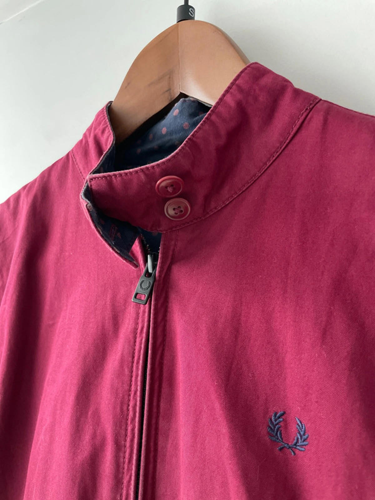 Women’s Fred Perry Harrington Jacket Coat In Burgundy - UK8 - 1995