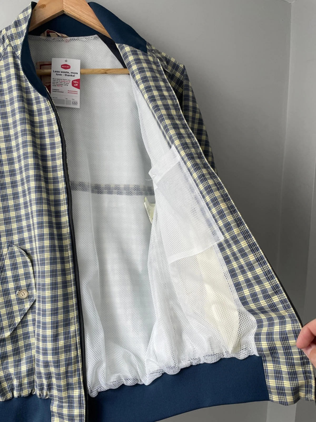 Mens Baracuta G9 Limited Edition Rare Harrington Checked Jacket - Small -2054