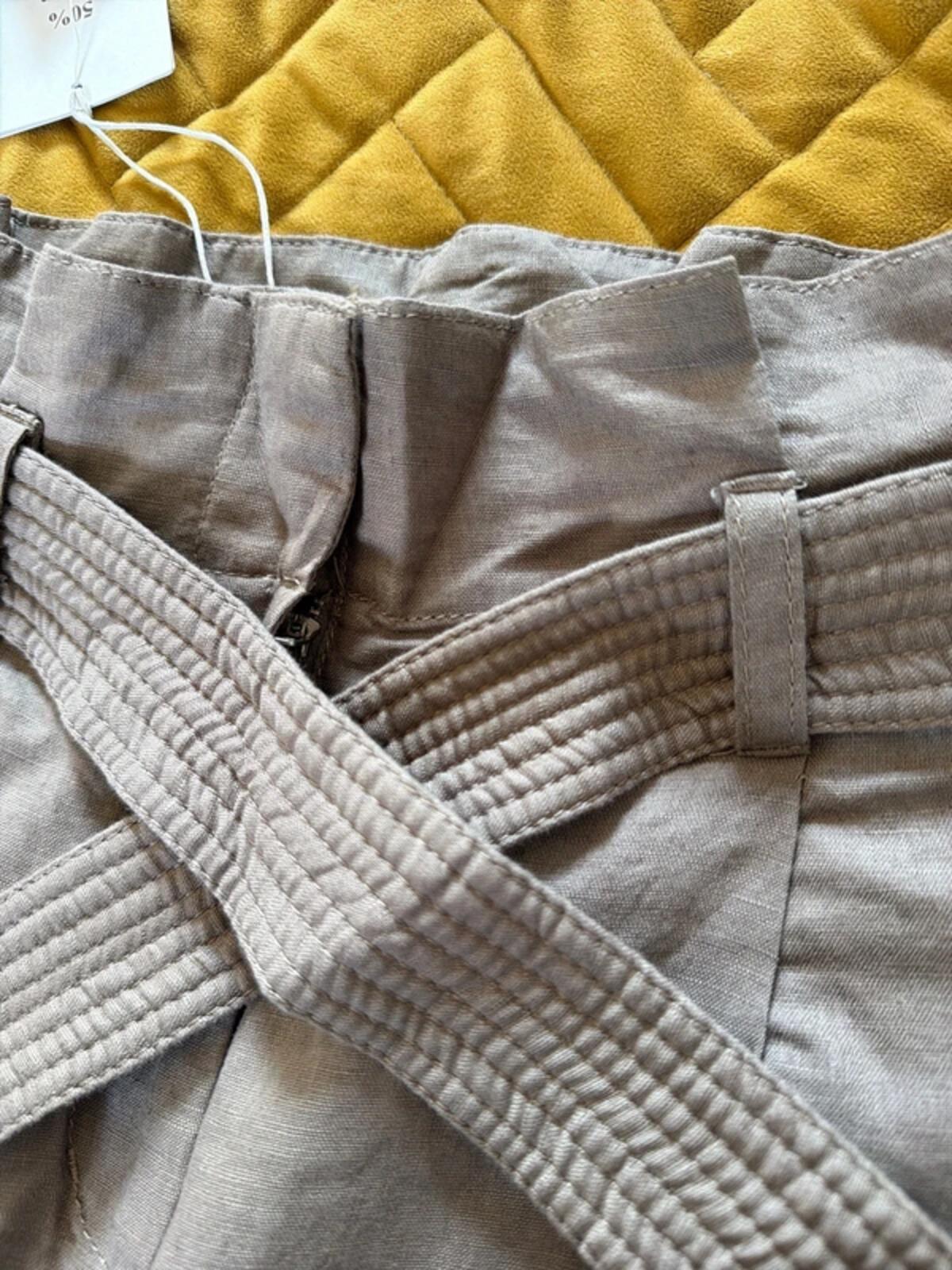 Women’s & Other Stories linen tie front paperbag style trousers - Uk4 - 3369