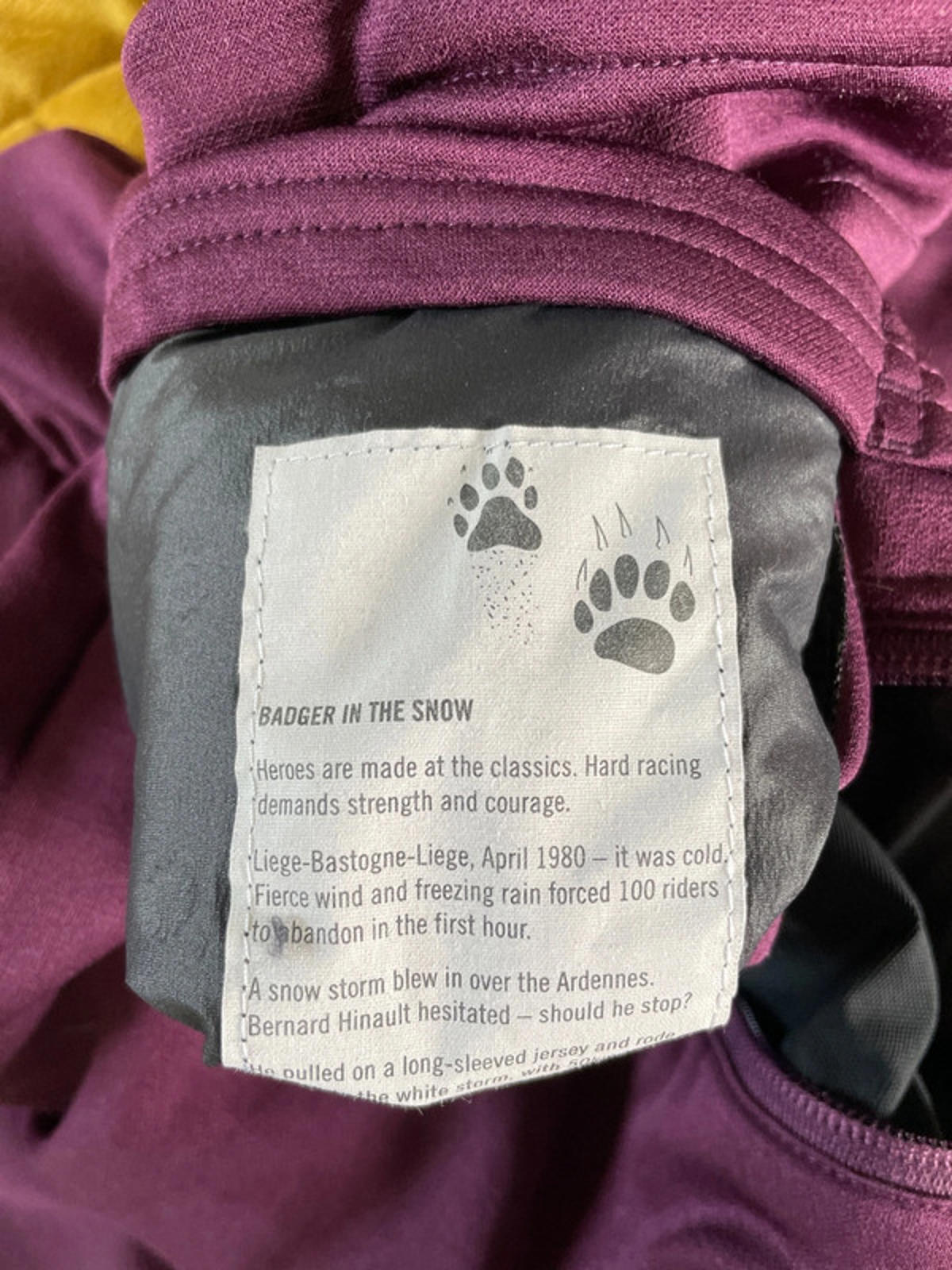 Men’s Rapha Long Sleeve Winter Cycling Jersey Merino Wool in Purple - XSmall- 2096