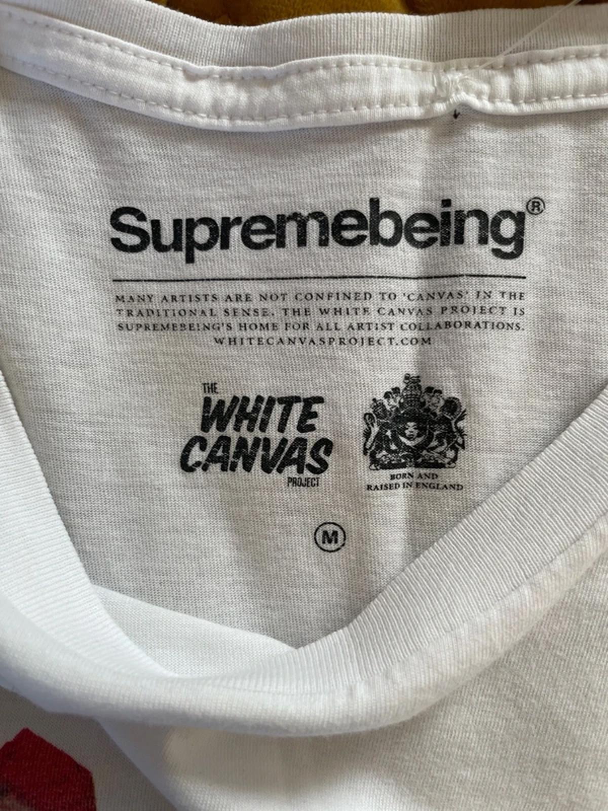 Men’s Supremebeing White Canvas Limited Edition Printed T-Shirt In White - Medium - 3030