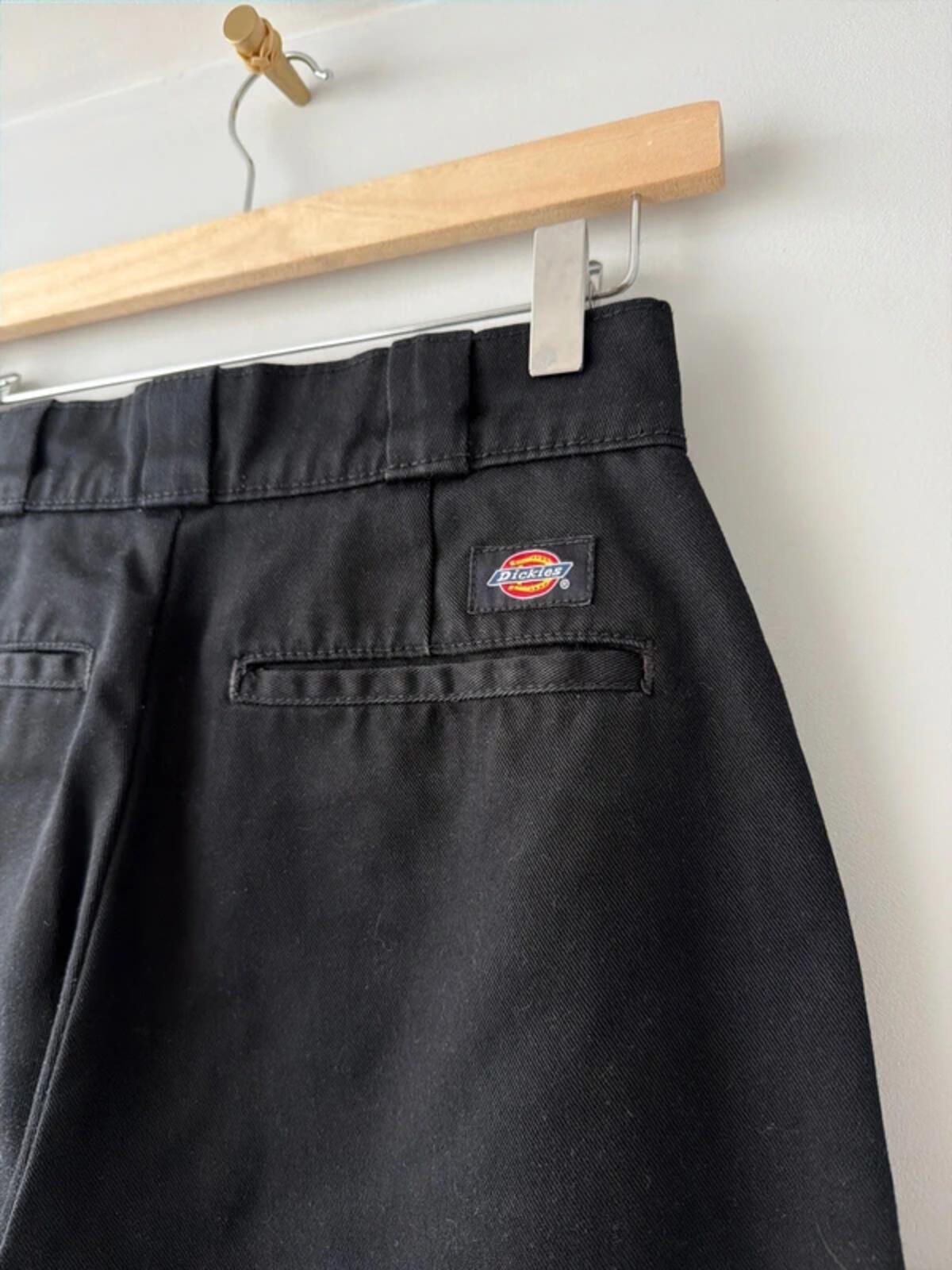 Women’s Dickies Wide Leg Baggy Fit Trousers In Black - W26/L30 - 3383