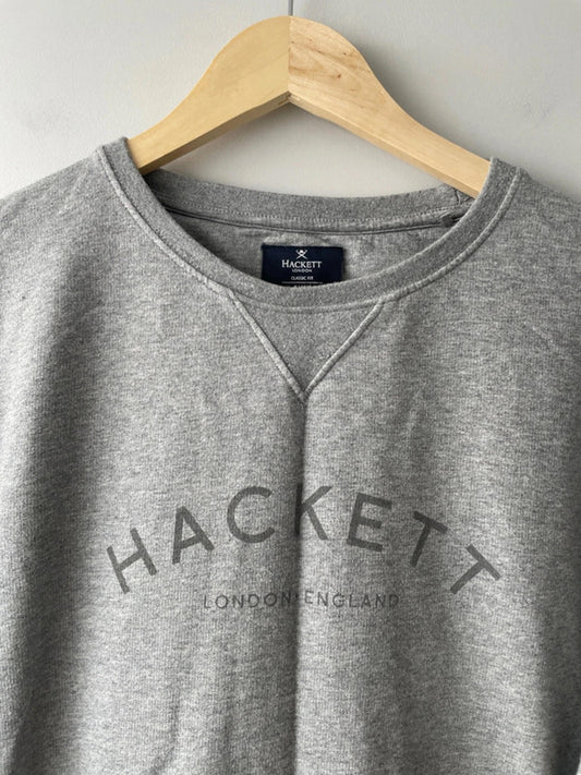 Mens Hackett London Classic Crew Neck Sweatshirt Jumper In Grey - XLarge- 2105