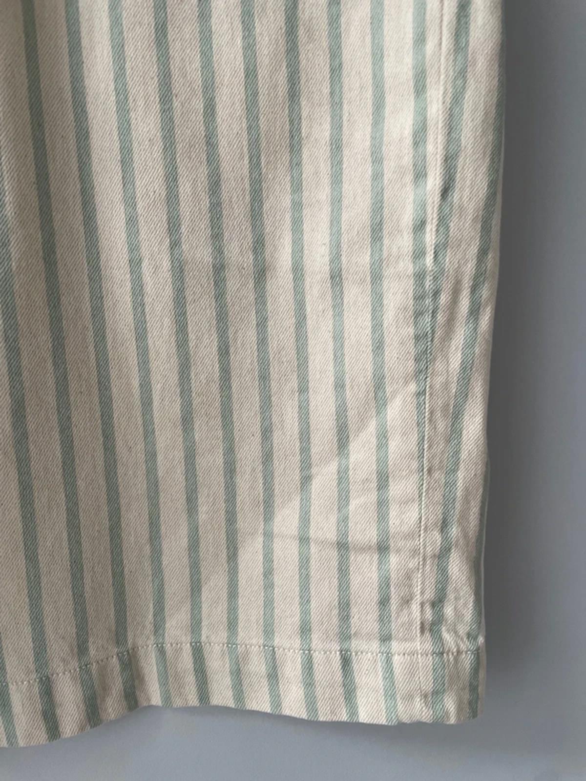 Men’s Stripped Classic Chino Shorts in Green/Cream - W34/L10.5 - 3166