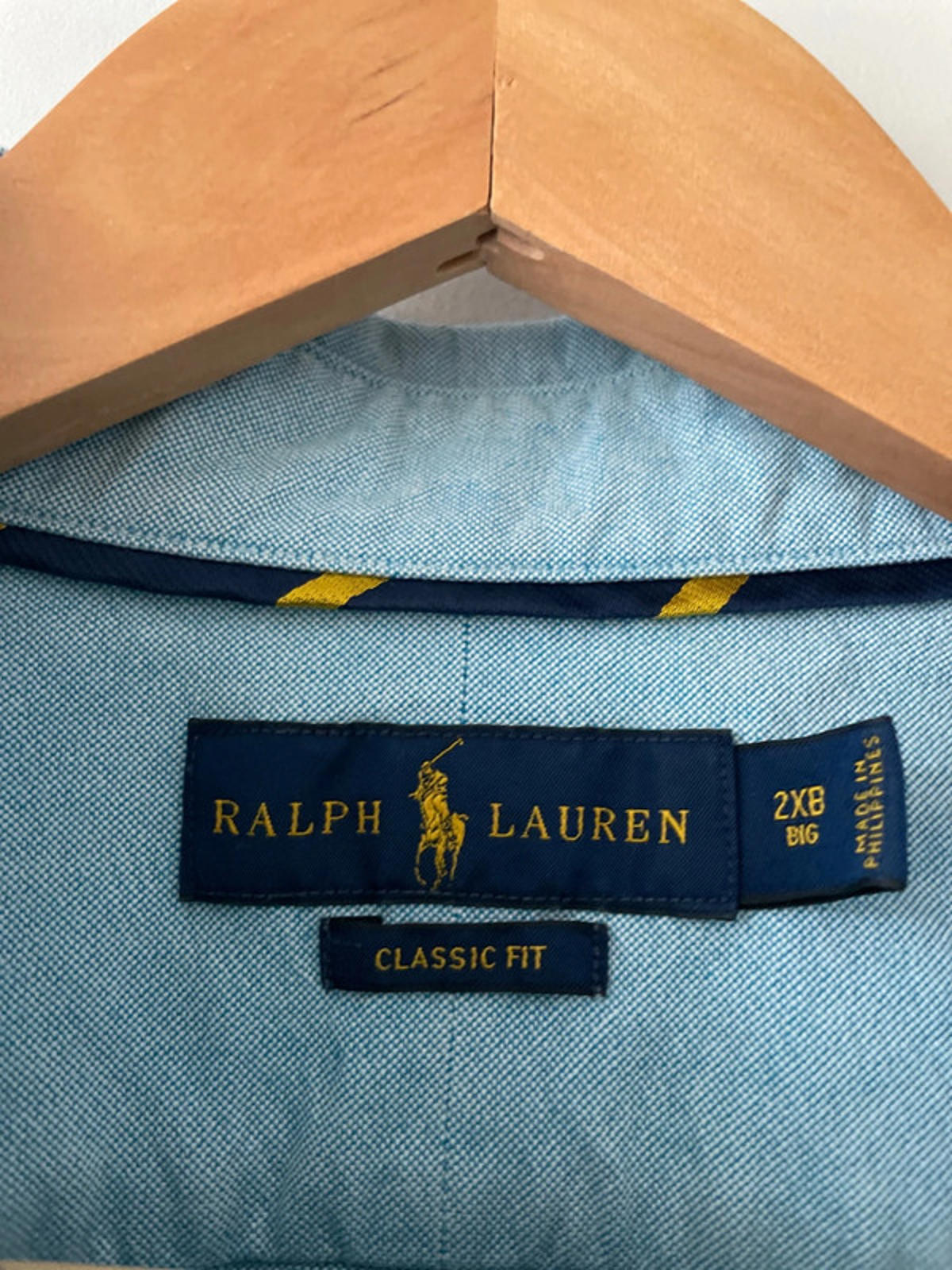 Men’s Ralph Lauren Classic Fit Oxford Chambray Shirt In Blue - XXLarge - 2715
