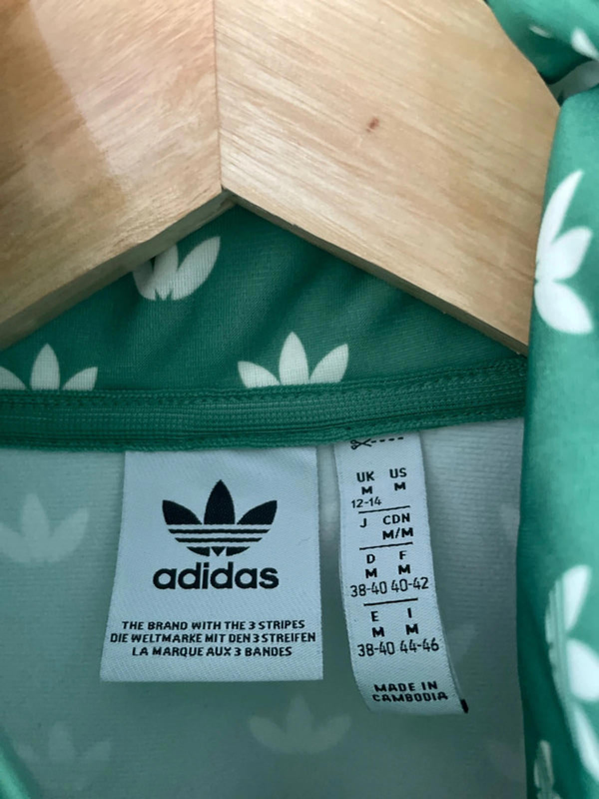 Women’s Adidas Monogram Firebird Track Jacket In Green - Medium -2573