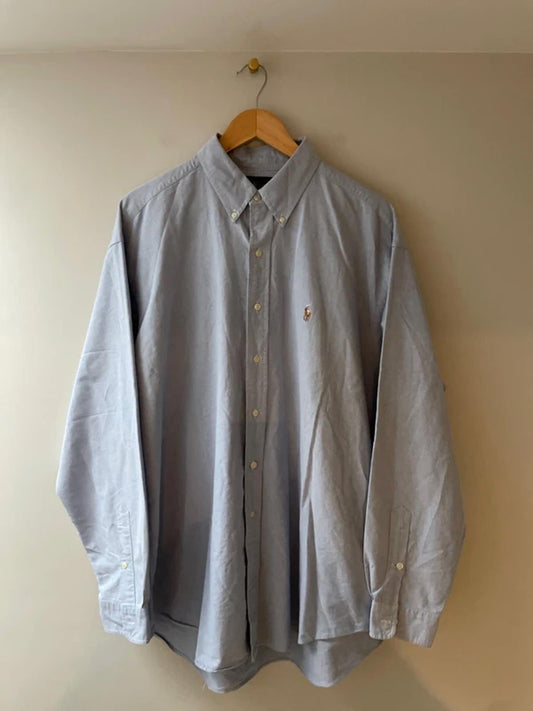 Men’s Ralph Lauren Blake Oxford Style Chambray Shirt In Blue - XLarge - 2929