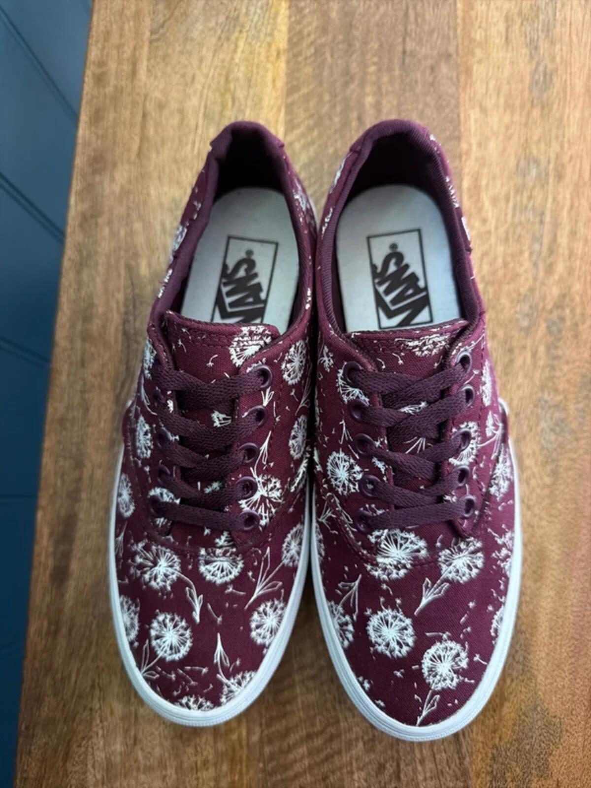 Women’s Vans Winston Printed Trainers In Burgundy - UK4.5 - 3321