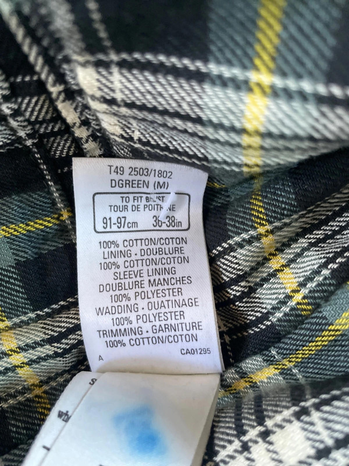 Men’s St Michael Country Wax Jacket Coat In Khaki - Medium - 2076