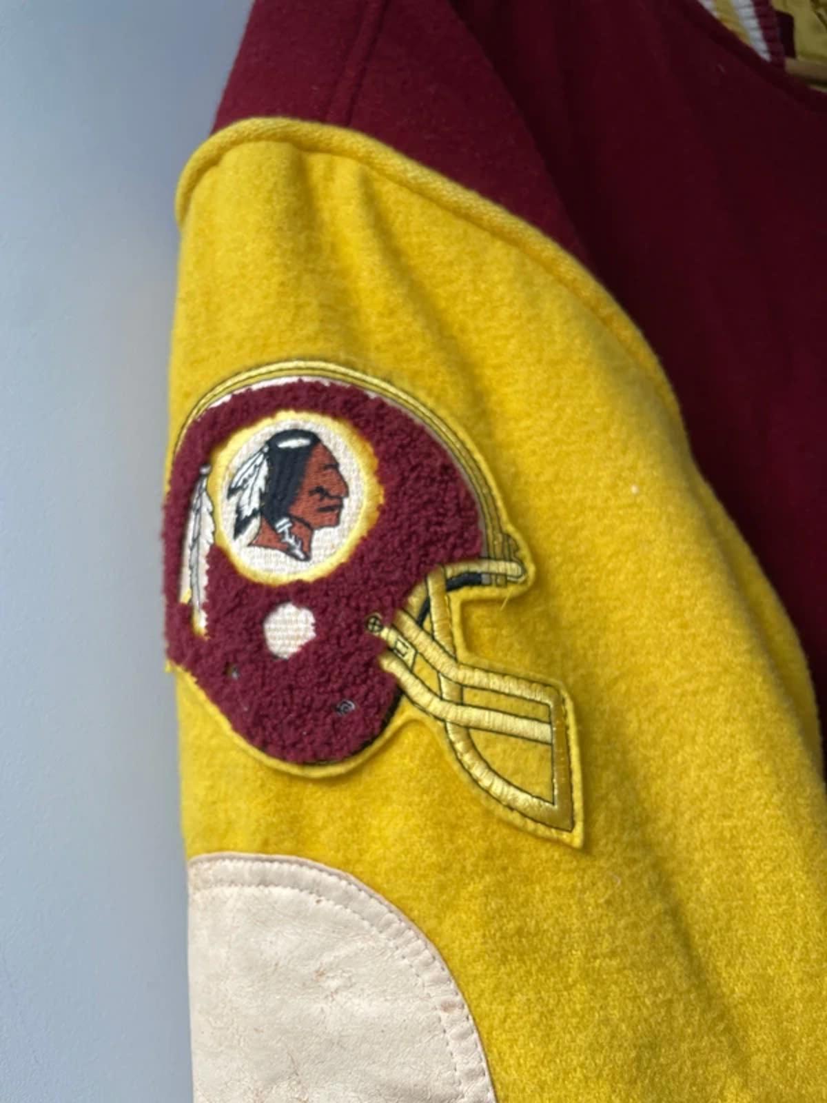 Men’s Washington Redskins Rare Wool Bomber Jacket in Red/Yellow - Medium - 2956